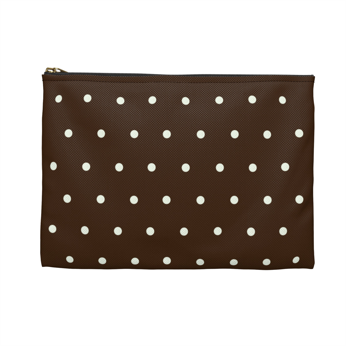 Brown Polka Dot Accessory Pouch