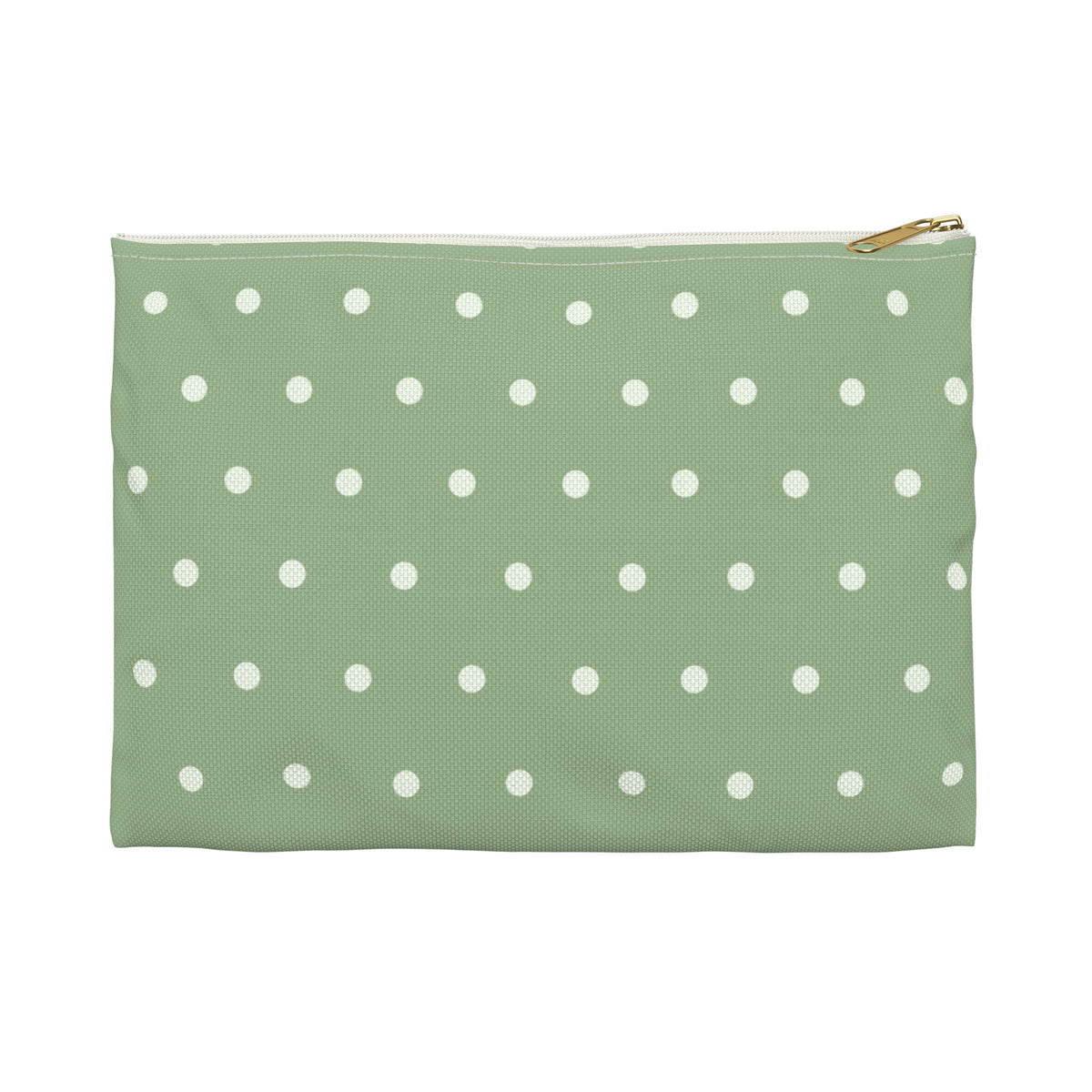 Sage Green Polka Dot Accessory Pouch