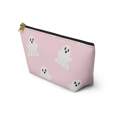 Pink Ghost Accessory Pouch with T bottom
