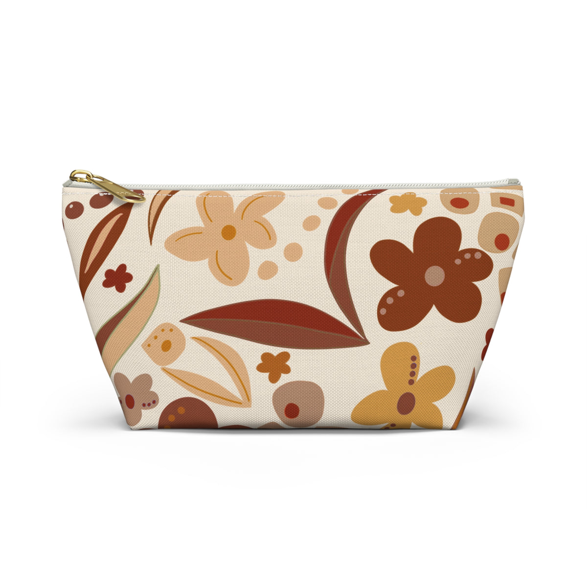 Fall Floral Accessory Pouch w T-bottom