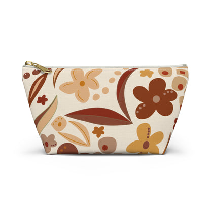 Fall Floral Accessory Pouch w T-bottom