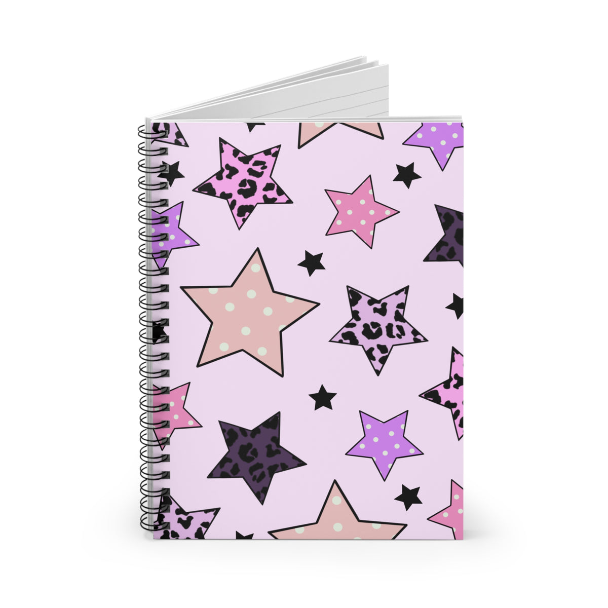 Star Pattern Spiral Notebook