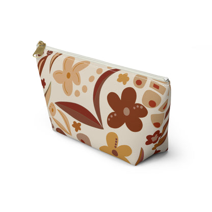 Fall Floral Accessory Pouch w T-bottom