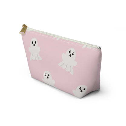 Pink Ghost Accessory Pouch with T bottom