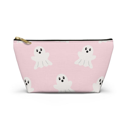 Pink Ghost Accessory Pouch with T bottom