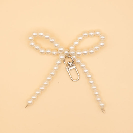 Pearl Bow Bag Charm