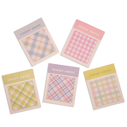 Colorful Plaid Sticky Notes