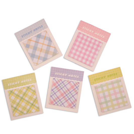 Colorful Plaid Sticky Notes