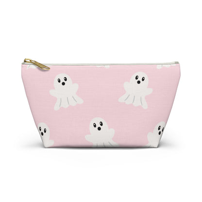 Pink Ghost Accessory Pouch with T bottom