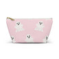 Pink Ghost Accessory Pouch with T bottom