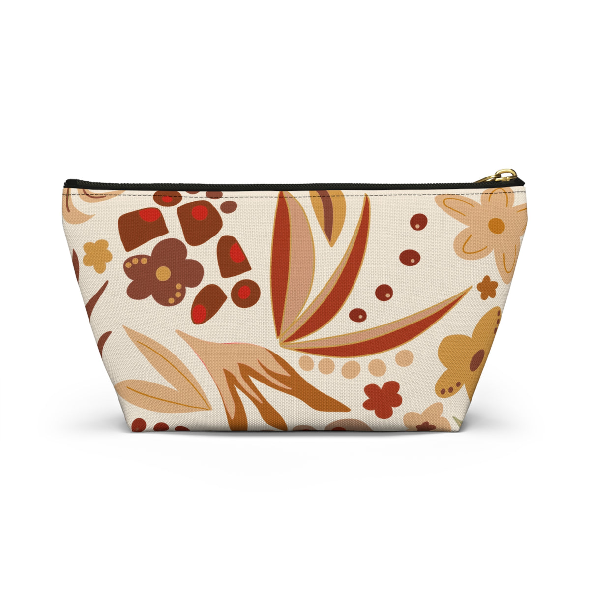 Fall Floral Accessory Pouch w T-bottom
