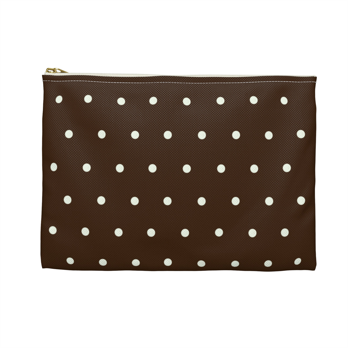 Brown Polka Dot Accessory Pouch