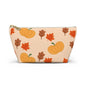 Pumpkin & Leaves Accessory Pouch with T Bottom