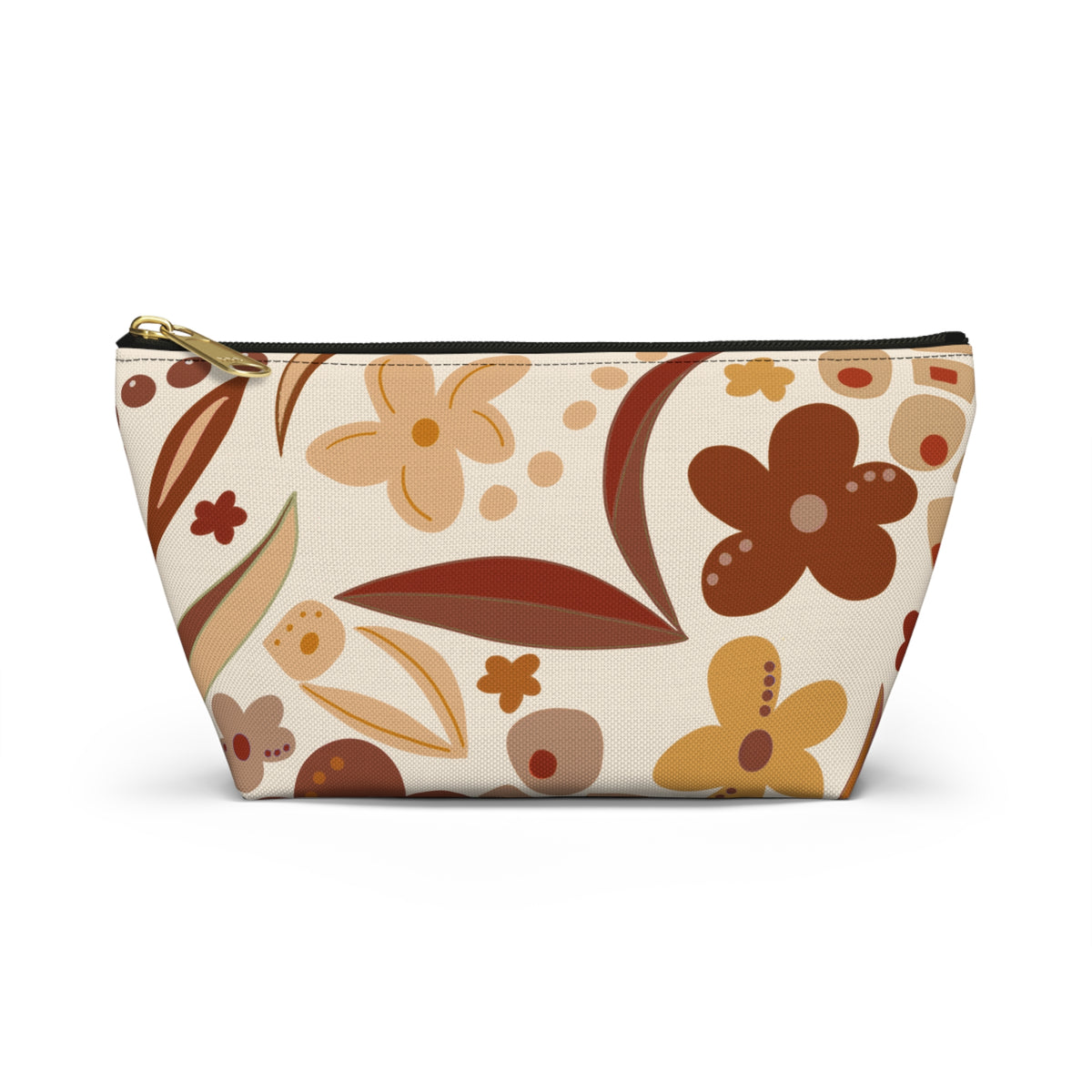 Fall Floral Accessory Pouch w T-bottom