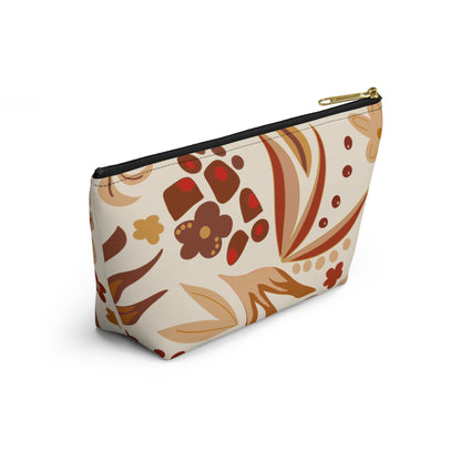 Fall Floral Accessory Pouch w T-bottom